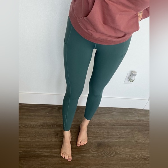 Lululemon Fast & Free 7/8 Tight II Nulux 25” Green Smoke - Picture 14 of 14